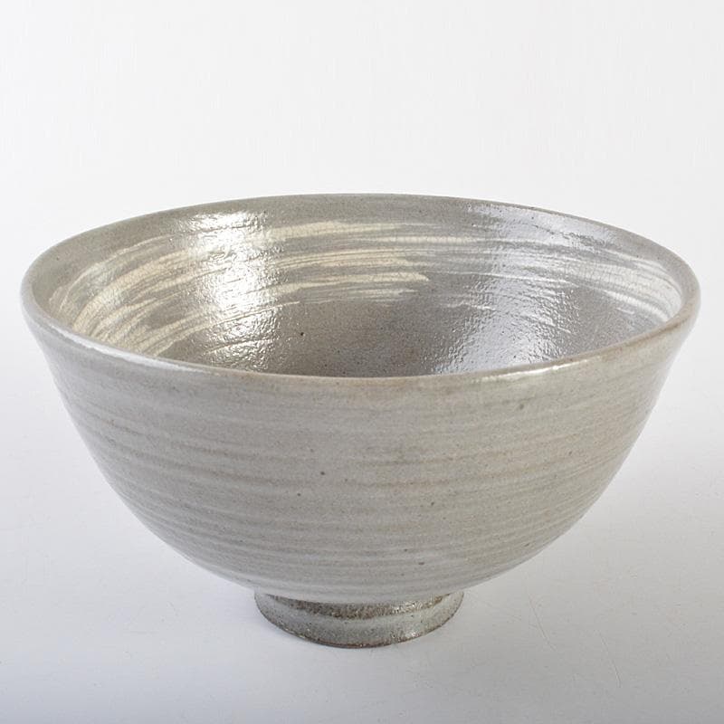 萬古焼　多気檗山作　淡々斎篆刻　刷毛目茶碗　銘彩雲　淡々斎極め箱　V　R6933