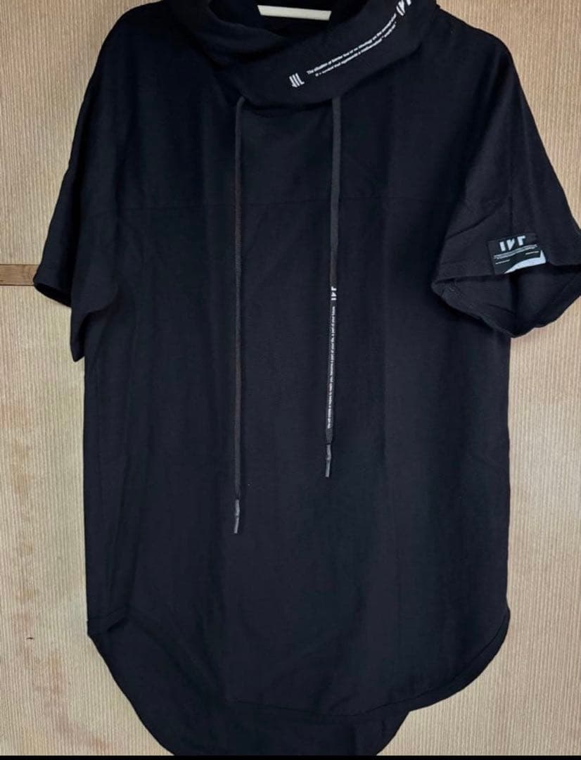 アイケーイー フード付きカットソー Tシャツ 黒 IKE サイズ フリー