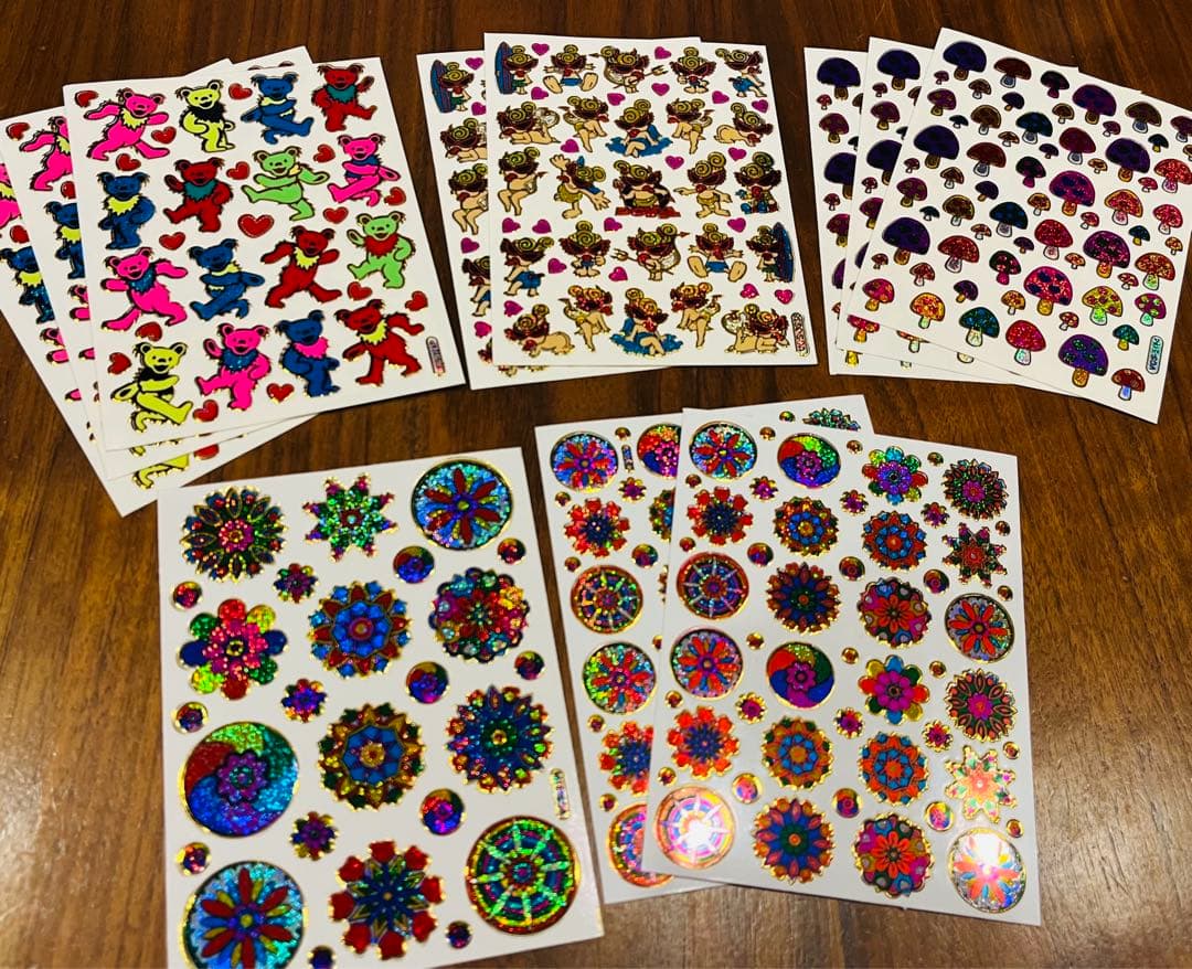 キラキラシール★早い者勝ちレトロレア車ヒスミニデッドベアレコードラブピース