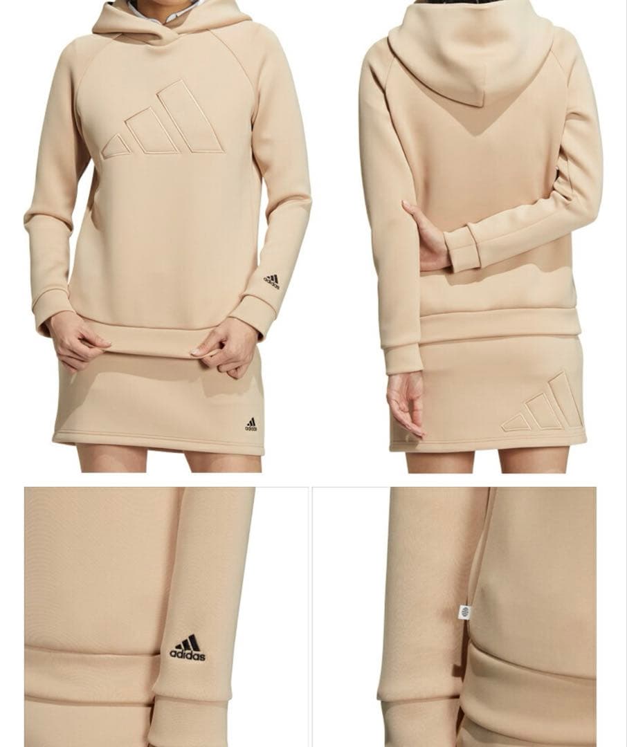 アディダス　ダンボールニット　フーディー&スカート