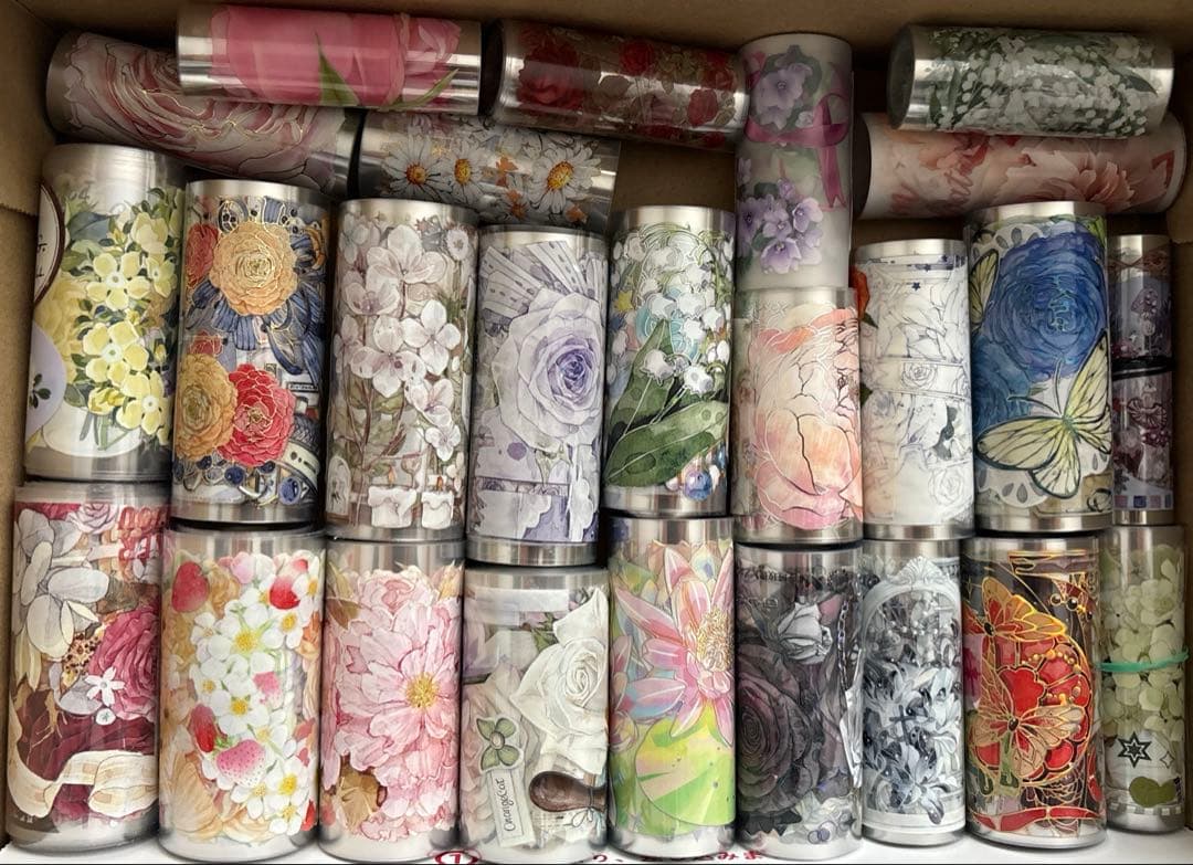 海外マステ　花　巻売り　まとめて　B