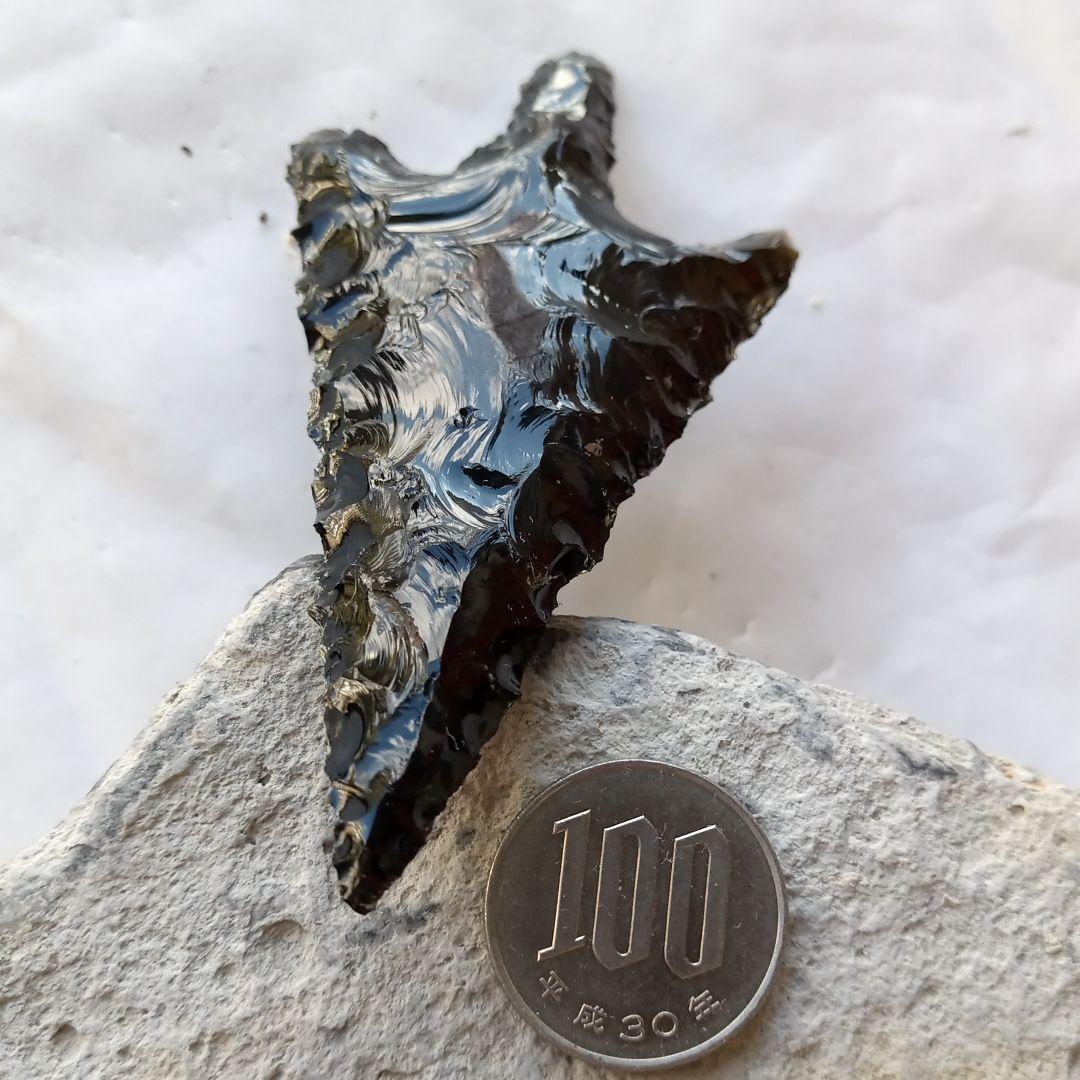 旧石器　有舌尖頭器　黒曜石　模写　サンプル　　199