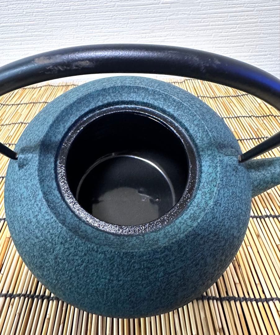 未使用品　鋳心ノ工房　増田尚紀デザイン　平つぼＬ　鉄急須　南部鉄瓶　南部鉄器