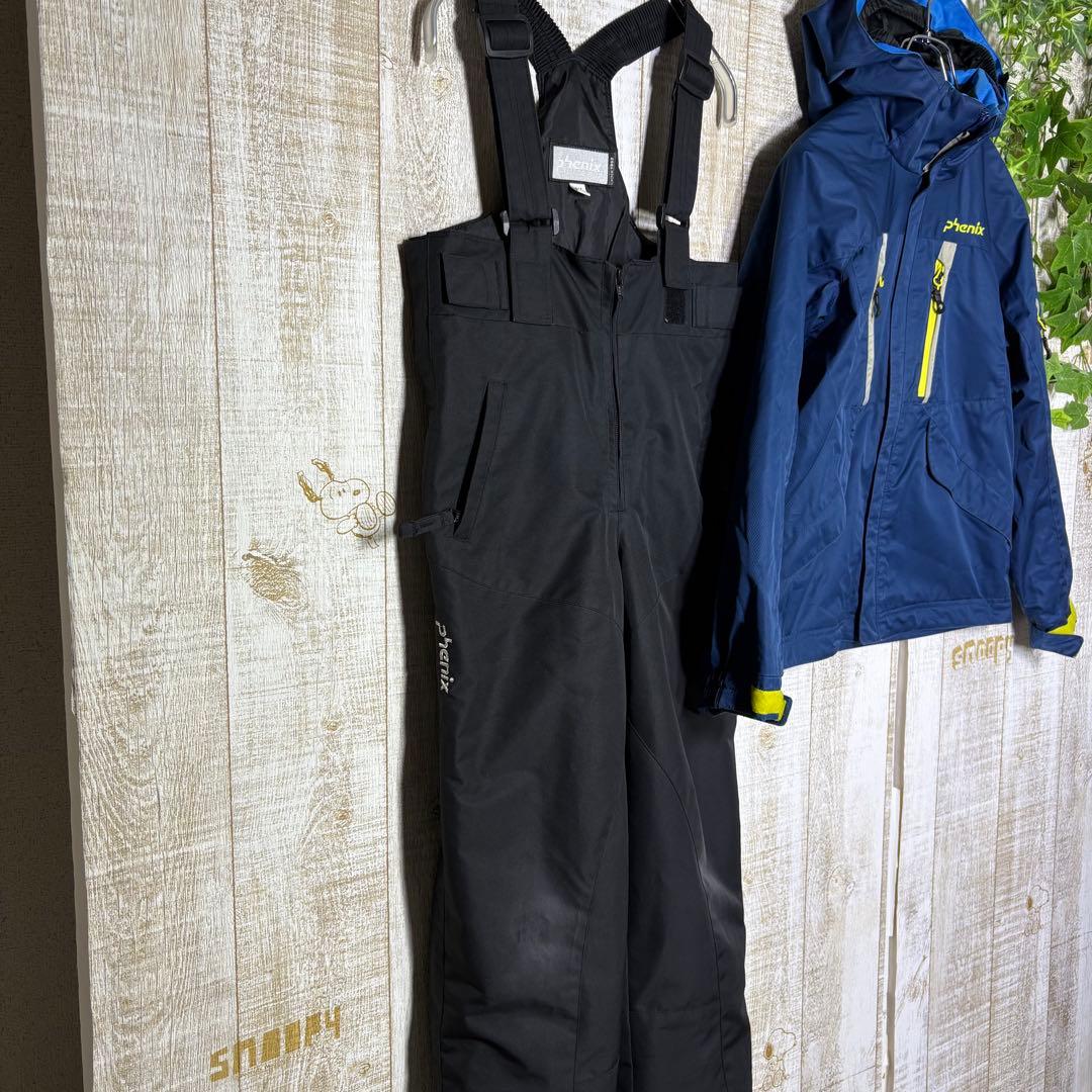 フェニックス　スノーボード　スキー　スノーウェア キッズ　セットアップ　紺　黒