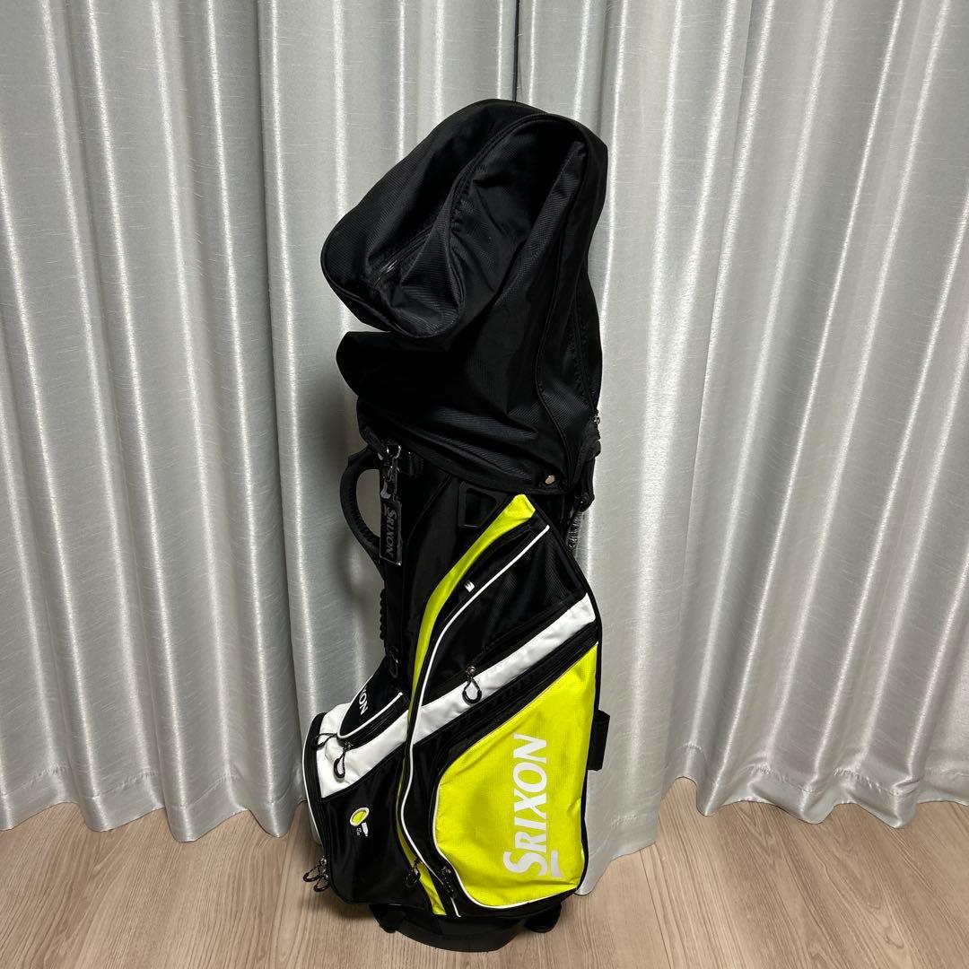 Srixon キャディバッグ 黒/黄 防水カバー付き