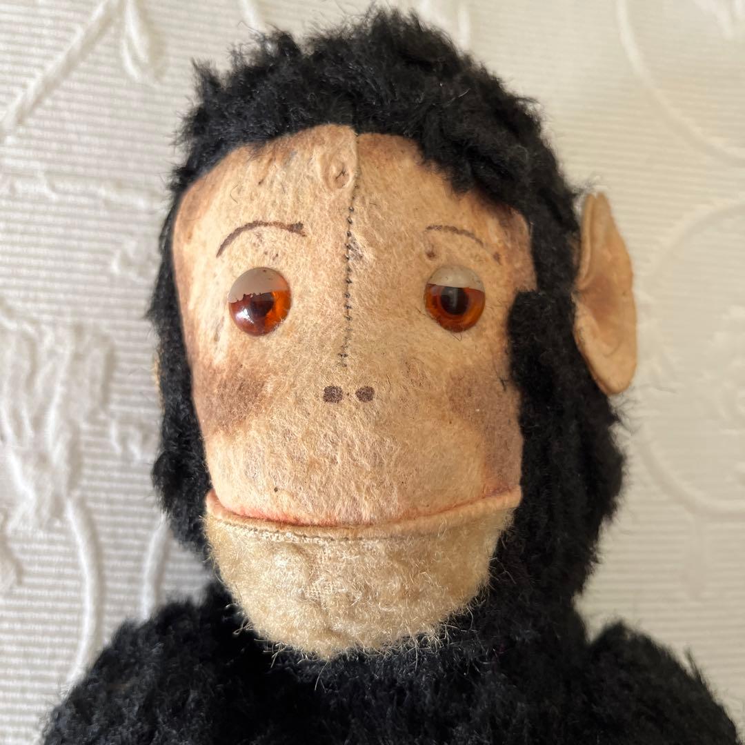 ドイツ　アンティーク　サル　猿　ぬいぐるみ　お座り49cm ベア　ビンテージ