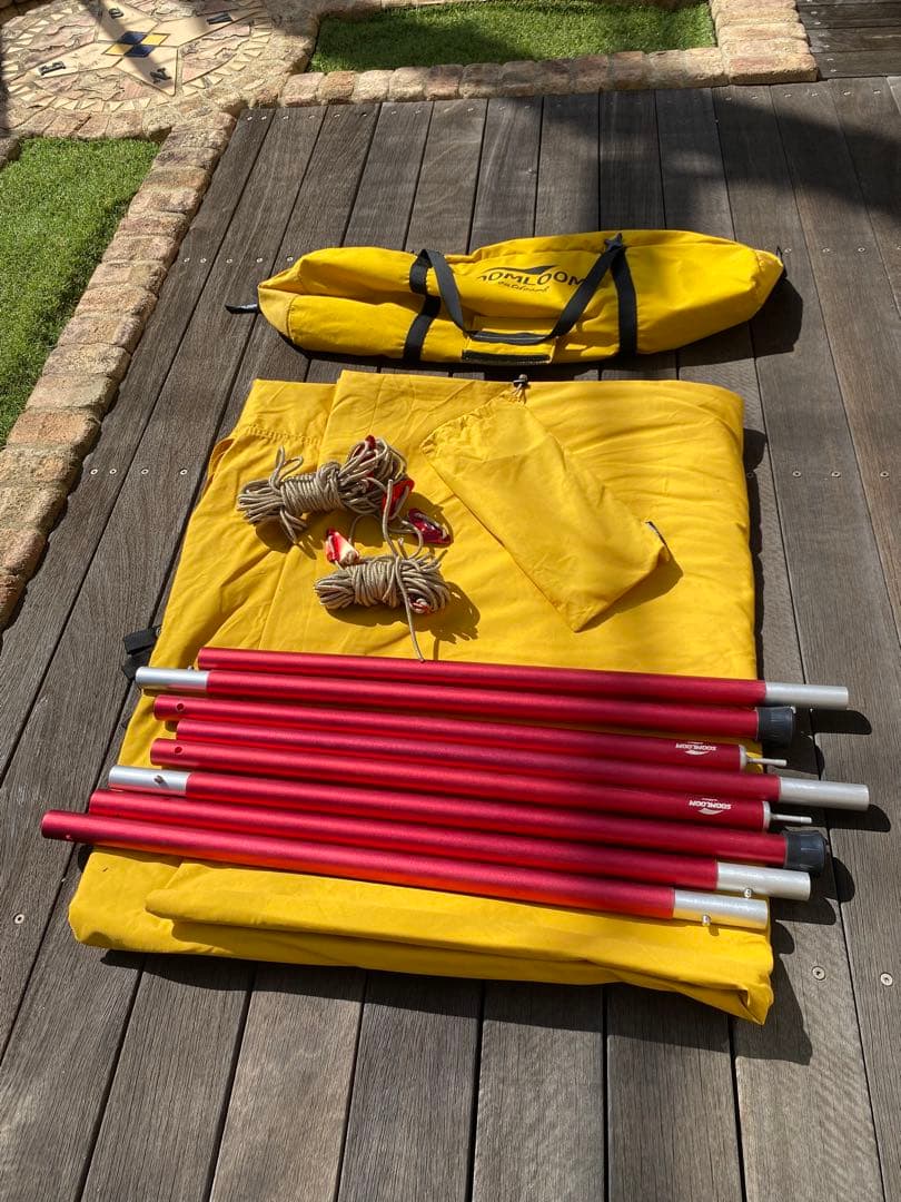 SOOMLOOM イエロー TCタープ + ポール2本