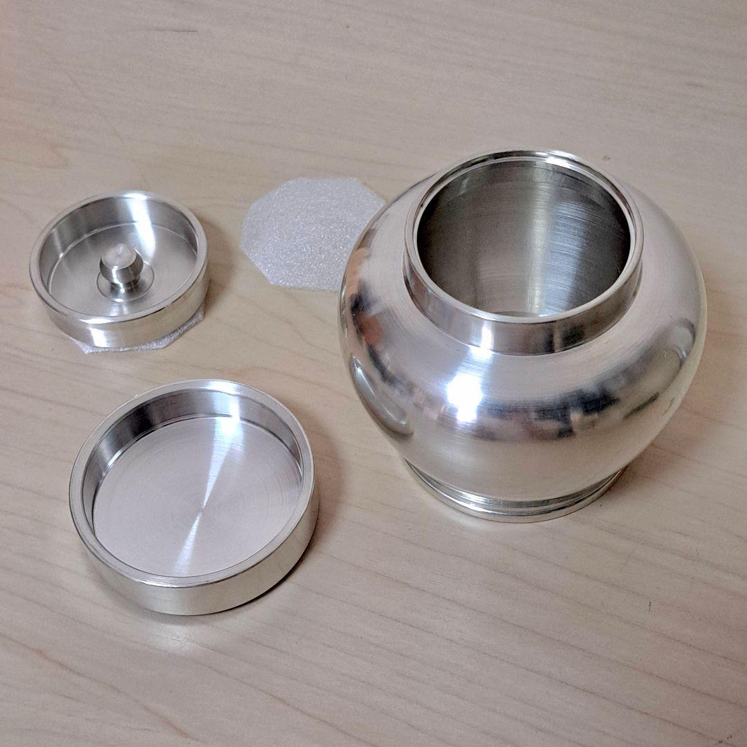 【極美品•新品•未使用】清課堂 錫 茶入「吾唯知足」桐箱、栞付き