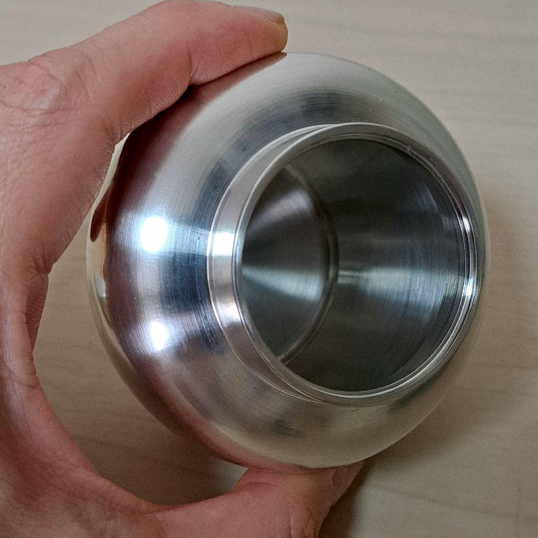 【極美品•新品•未使用】清課堂 錫 茶入「吾唯知足」桐箱、栞付き