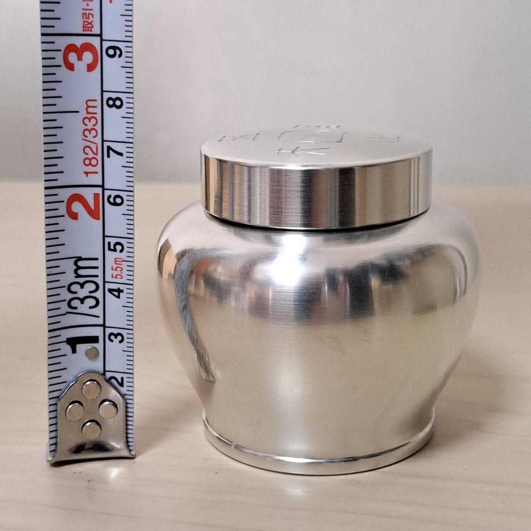 【極美品•新品•未使用】清課堂 錫 茶入「吾唯知足」桐箱、栞付き