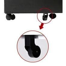 超人気！オフィスワゴン3段組立て不要 キャスター付き 鍵付き60cm（グレー）