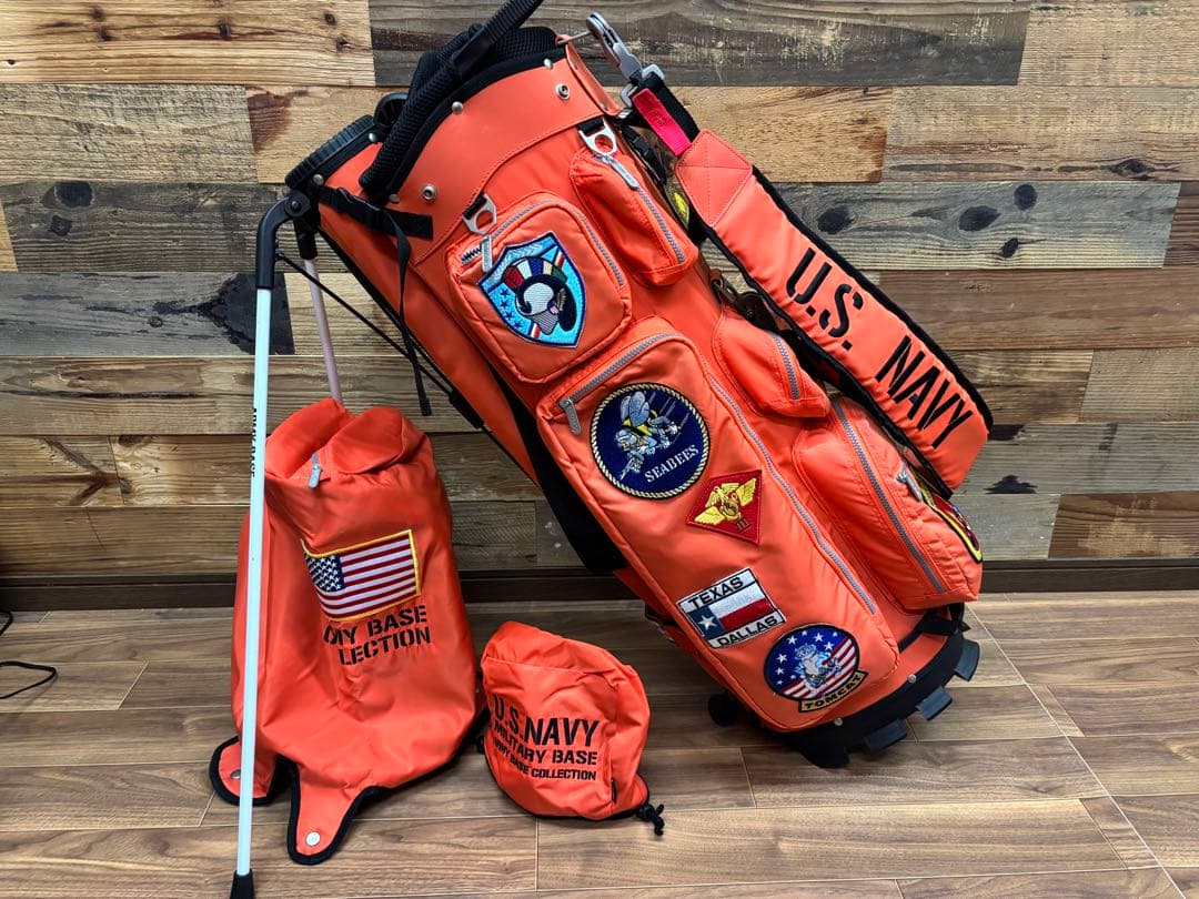 アーミーベースコレクション　 キャディバッグ オレンジ
