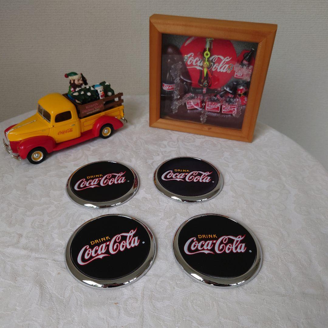 【コカ・コーラまとめ売】コースター（未使用品）&ミニカー&置き時計（ジャンク品）