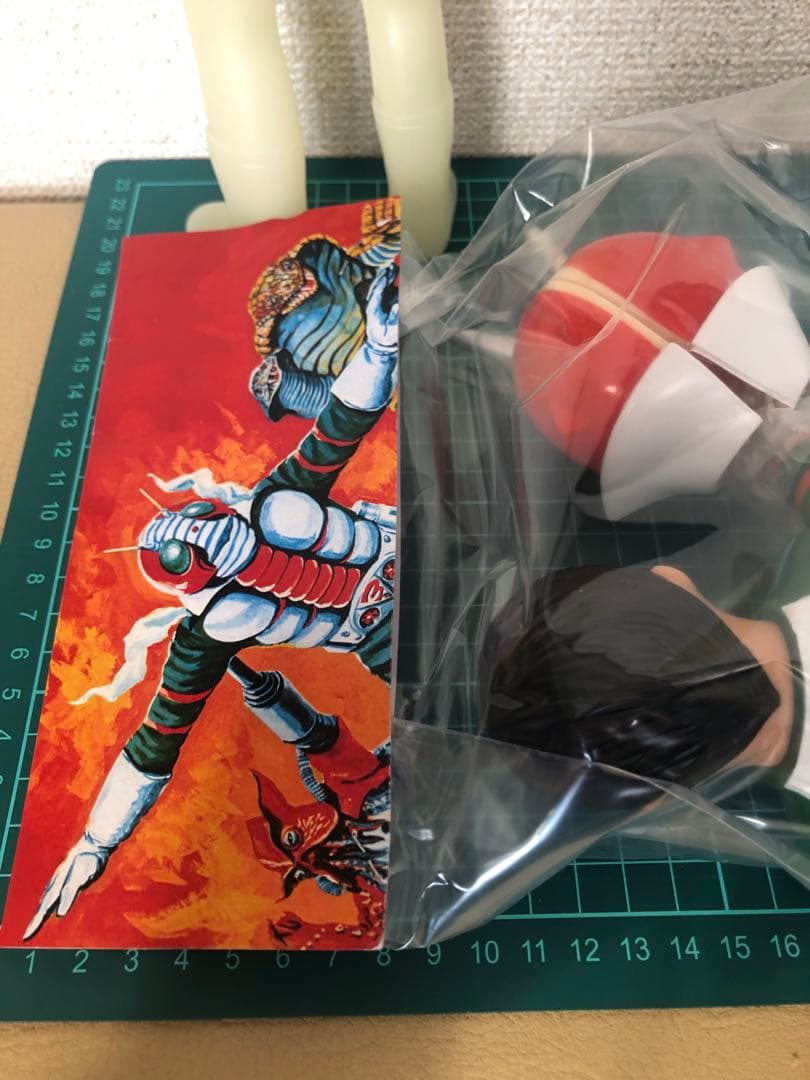 面取れ★仮面ライダーV3★石森プロ　ポピーJAPAN Ｖ３ソフビ