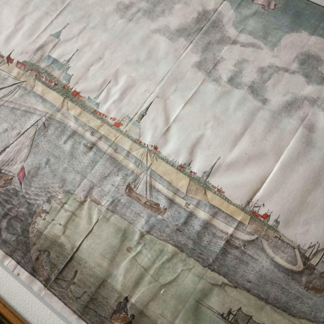 額装品　景観図　17世紀　オランダ　ゼーランド州トーレン　お値打ち