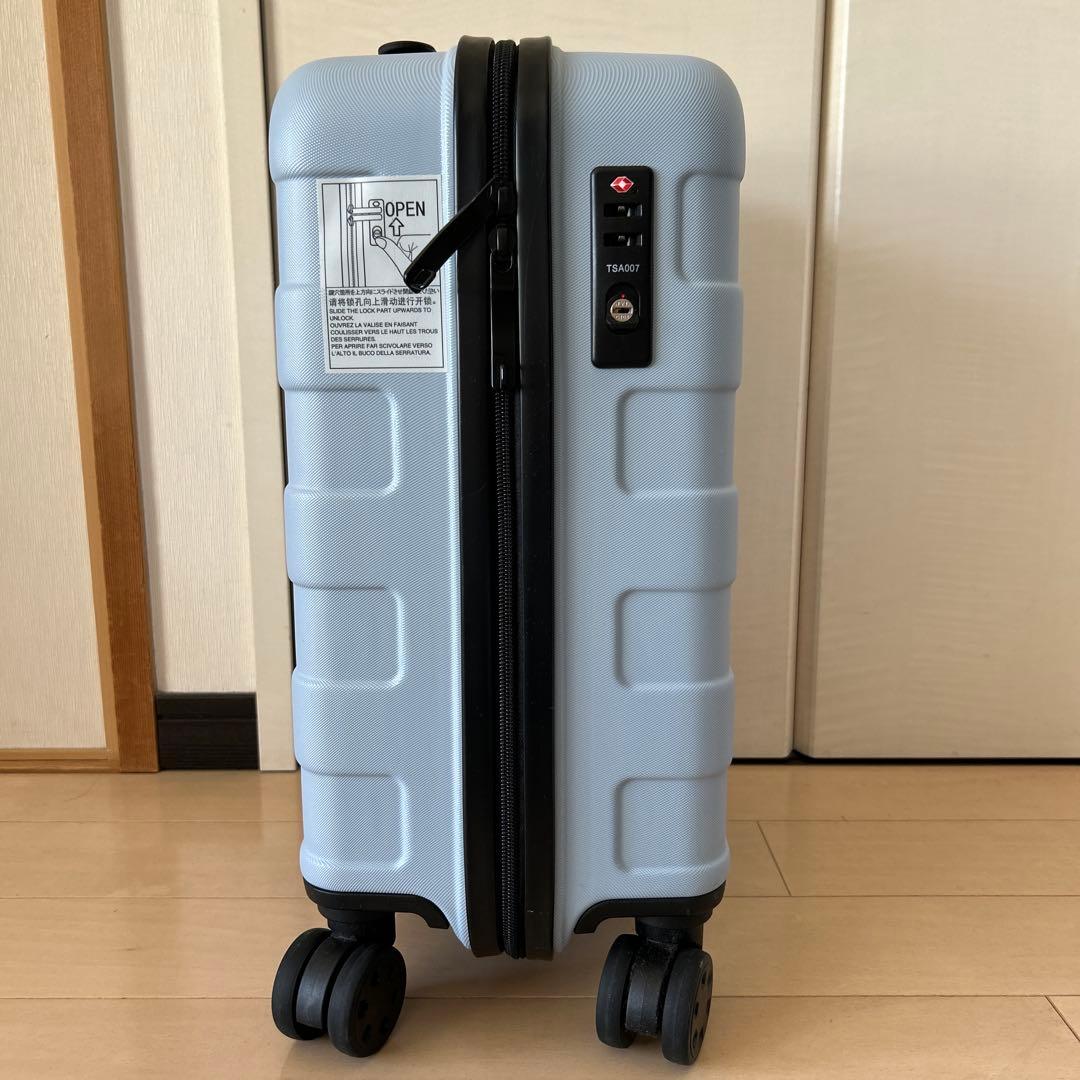 美品　無印　19リットル　キャリーケース　ライトブルー