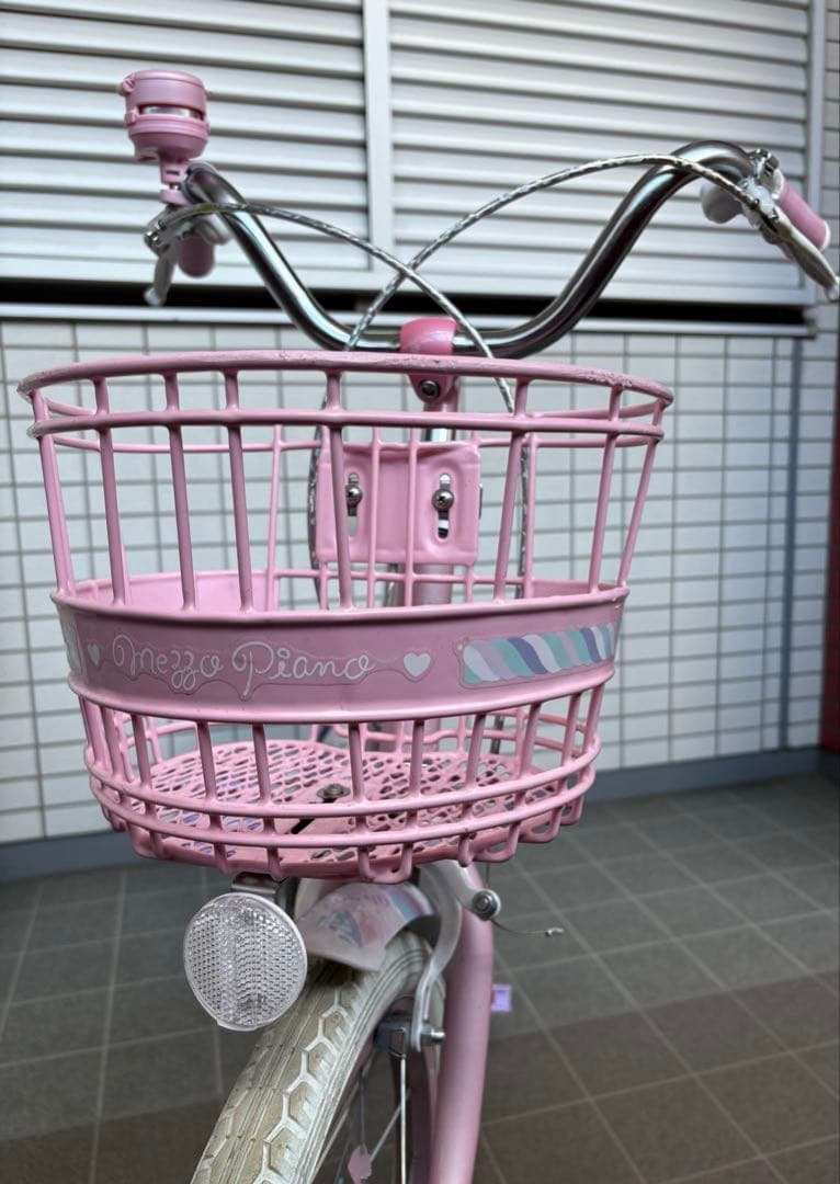 【お得・ヘルメット、鍵付】子供用自転車 18インチ メゾピアノ　パープル・ピンク