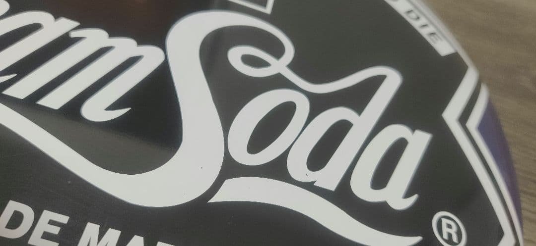 Cream Soda 新ドクロ 丸ブリキ 丸看板