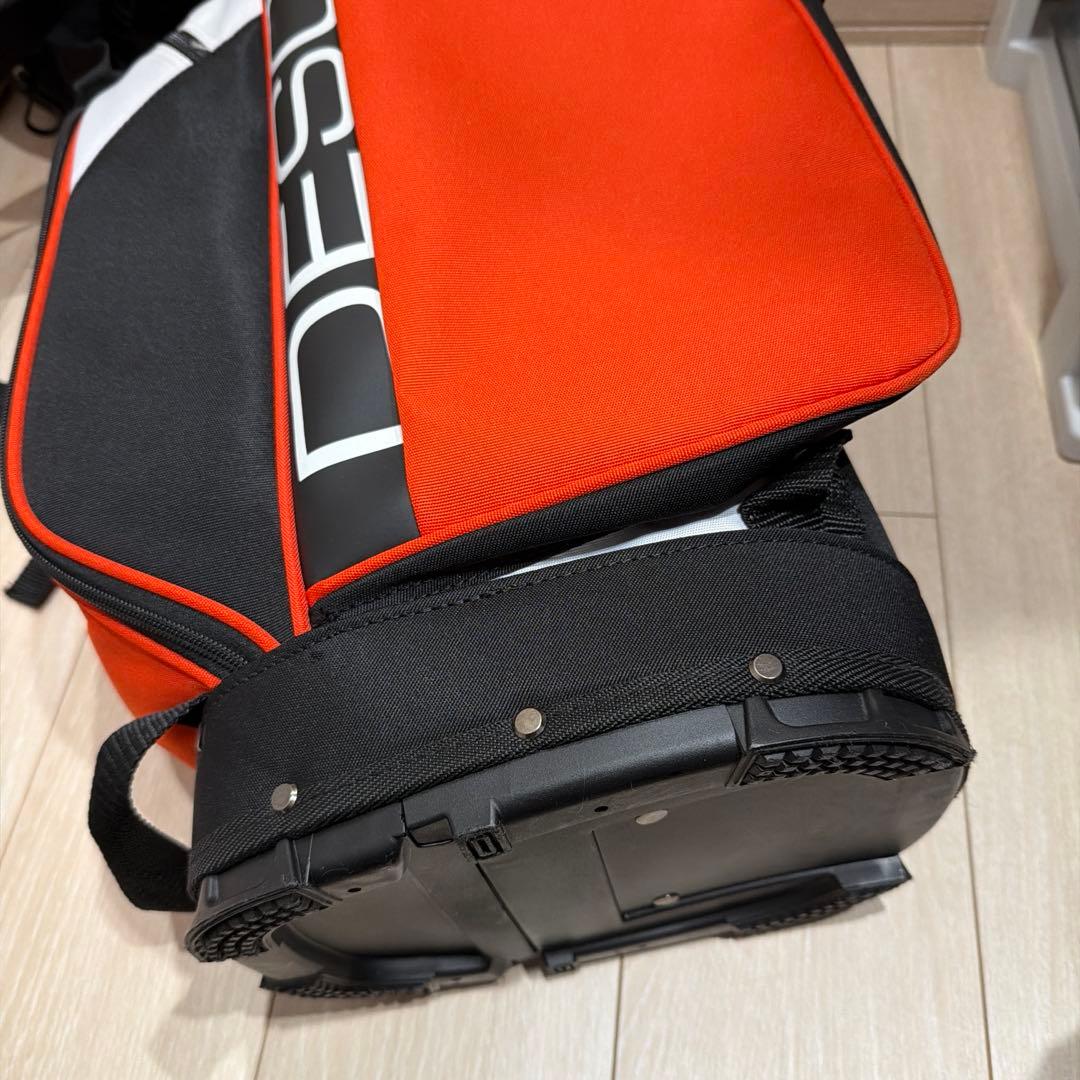 デサントゴルフ　スタンドキャディーバック　オレンジ/ホワイト　9型　47インチ