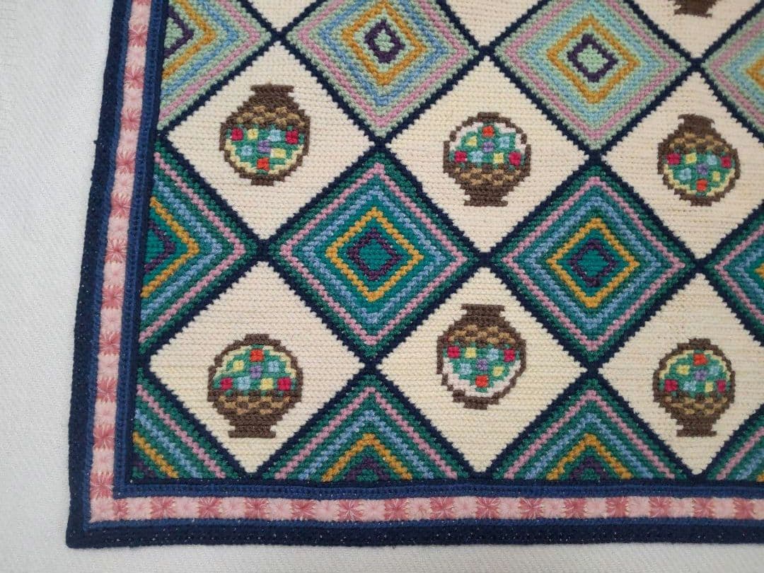 フランスアンティーク 刺繍 壁飾り ハンドステッチ タペストリー ポスター#4