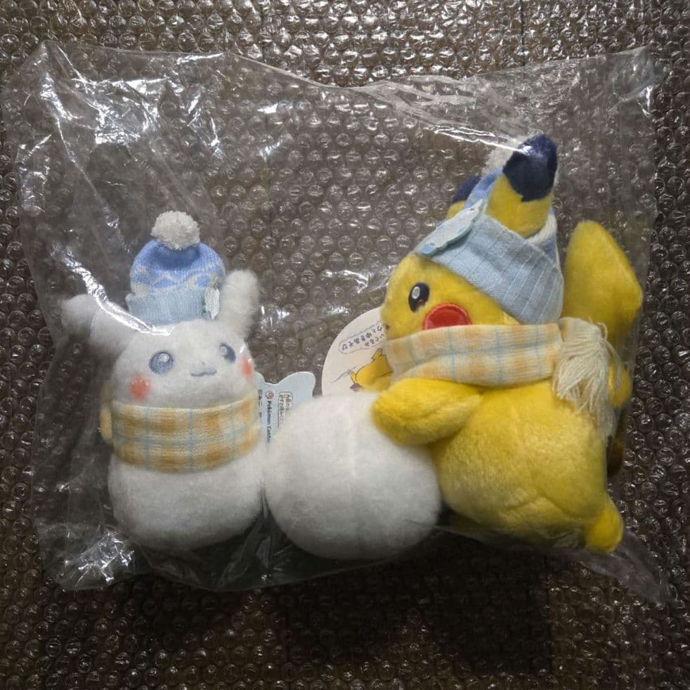 ポケモン ピカチュウ ゆきだるま ぬいぐるみ 2点 雪だるま