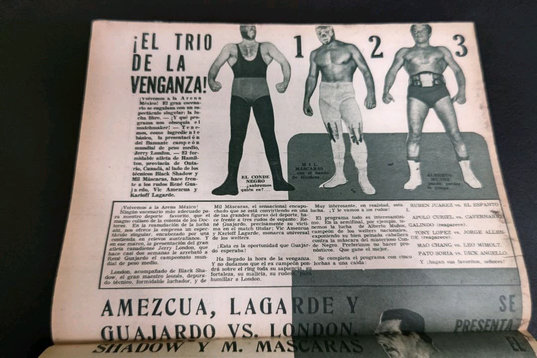 メキシコルチャリブレ誌 boxylucha1966年406号ミル・マスカラス表紙