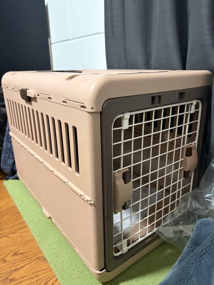 リッチェル キャンピングキャリー 折りたたみ ダークブラウン L サイズ