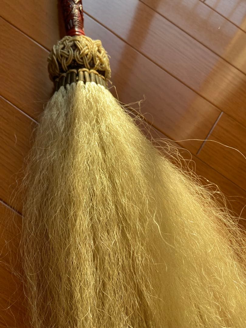 お寺　仏教用品　縁起物　払子　堆朱　古美術　龍紋　木彫り　鎌倉彫り