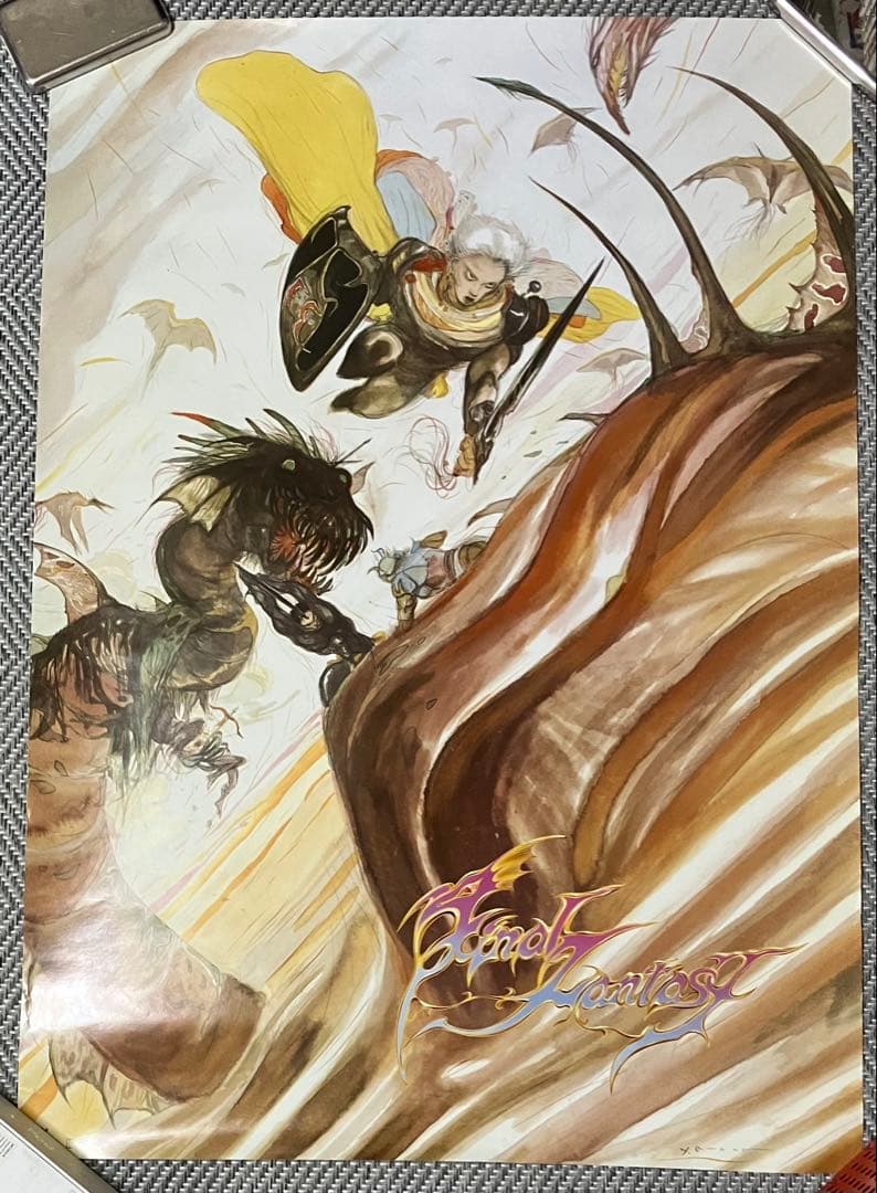 FINAL FANTASY ポスター 天野喜孝 FF1 ファイナルファンタジー
