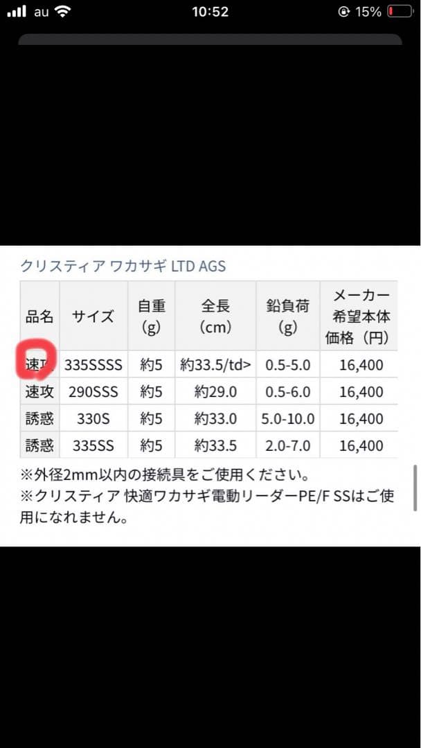 ダイワ　クリスティア　LTD速攻　335SSSS