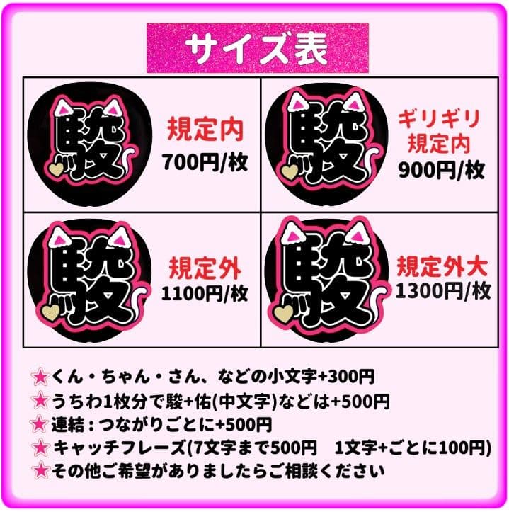 みいな　うちわ文字オーダー　団扇　名前　ハングル　韓国語　k-pop　連結