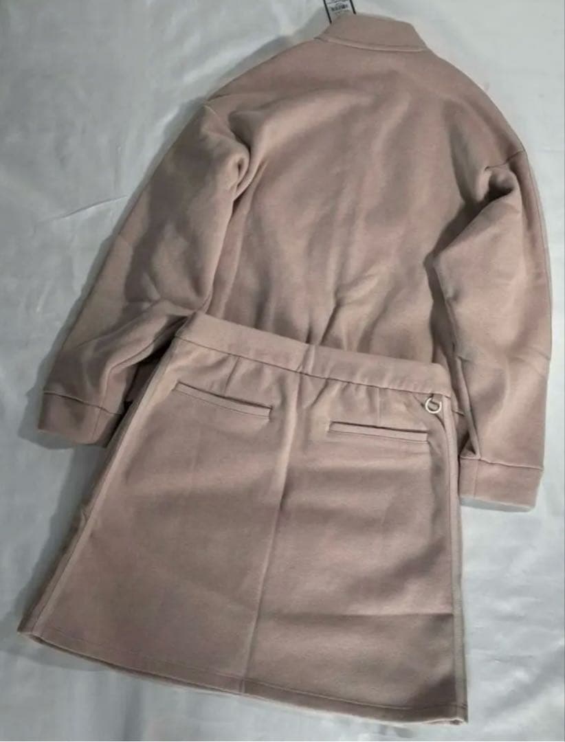 新品adidas ゴルフ　スウェット裏起毛　セットアップ くすみピンク