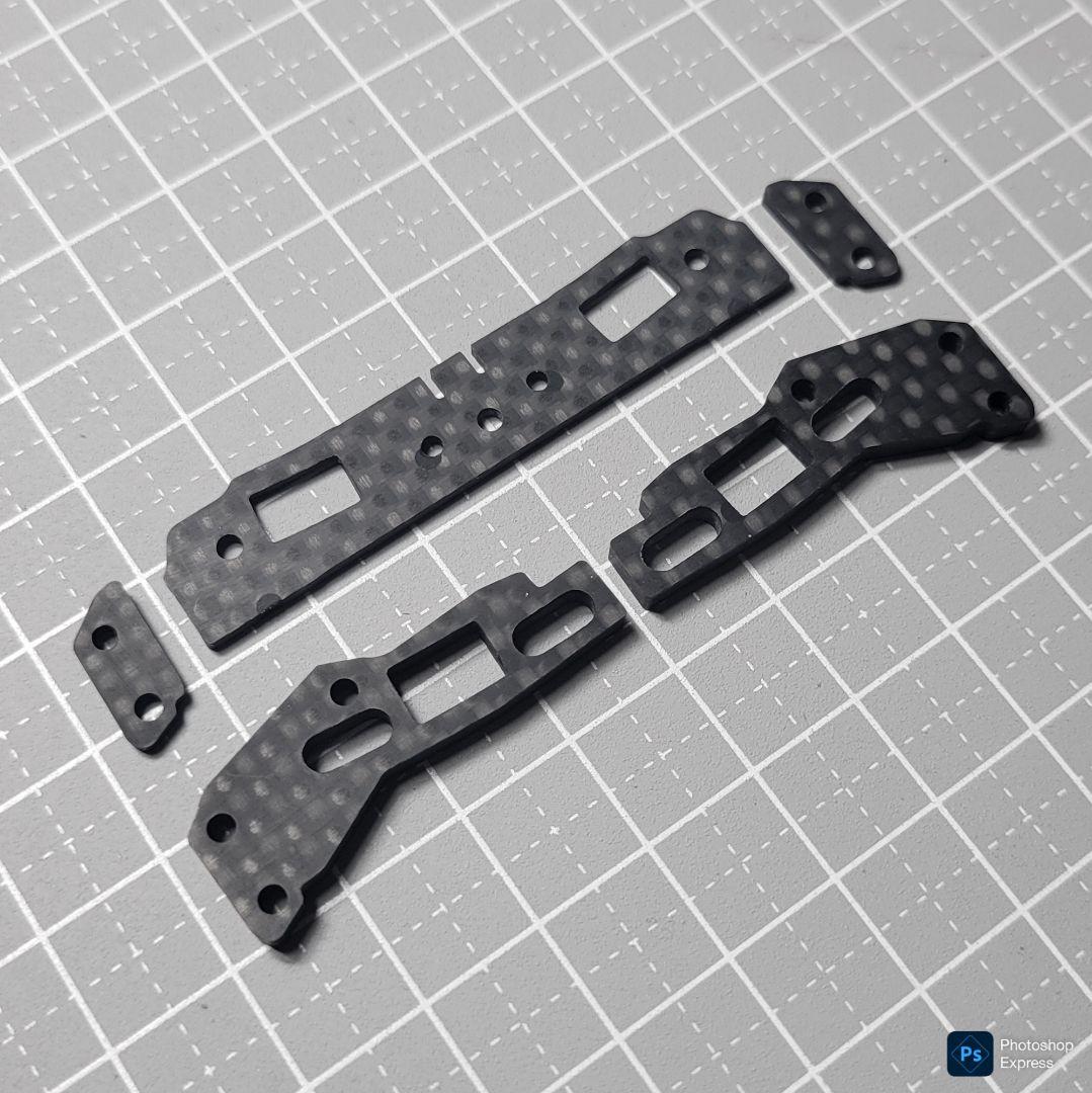 【CNC加工】 左右独立スラダン 片側4mm 円形可動 タミヤ純正カーボン使用