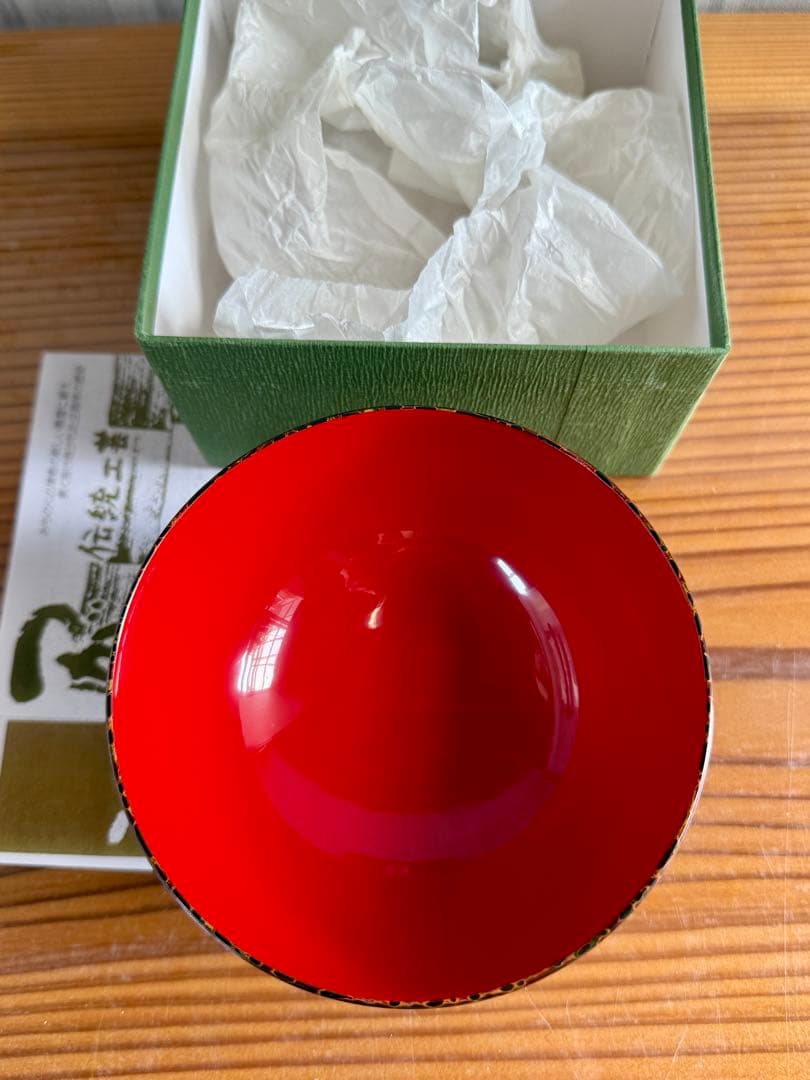 22,000円津軽塗伝統工芸 天然木呂色汁椀