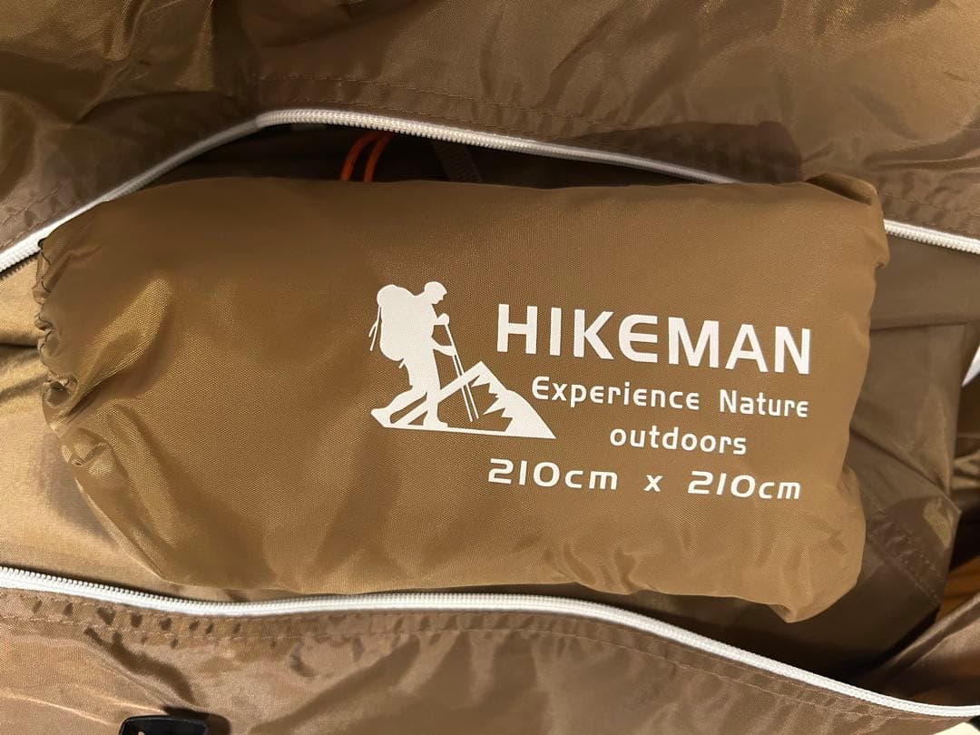 インフレータブル美品 ダークブラウン4人用エアーテント+別売りグランドシート