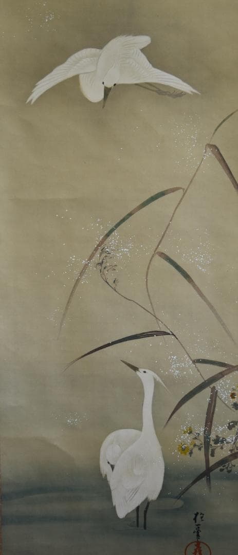 コロナ制圧祈願還元キャンペーン・高級絹本軸　酒井抱一筆