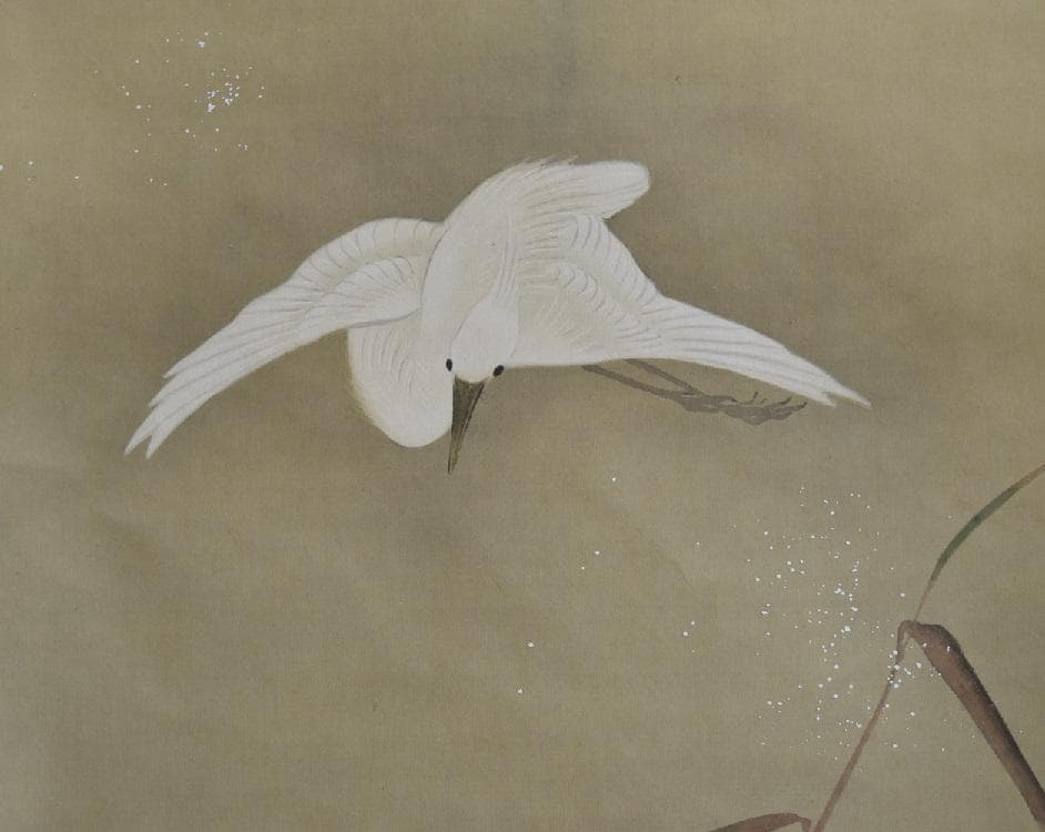 コロナ制圧祈願還元キャンペーン・高級絹本軸　酒井抱一筆