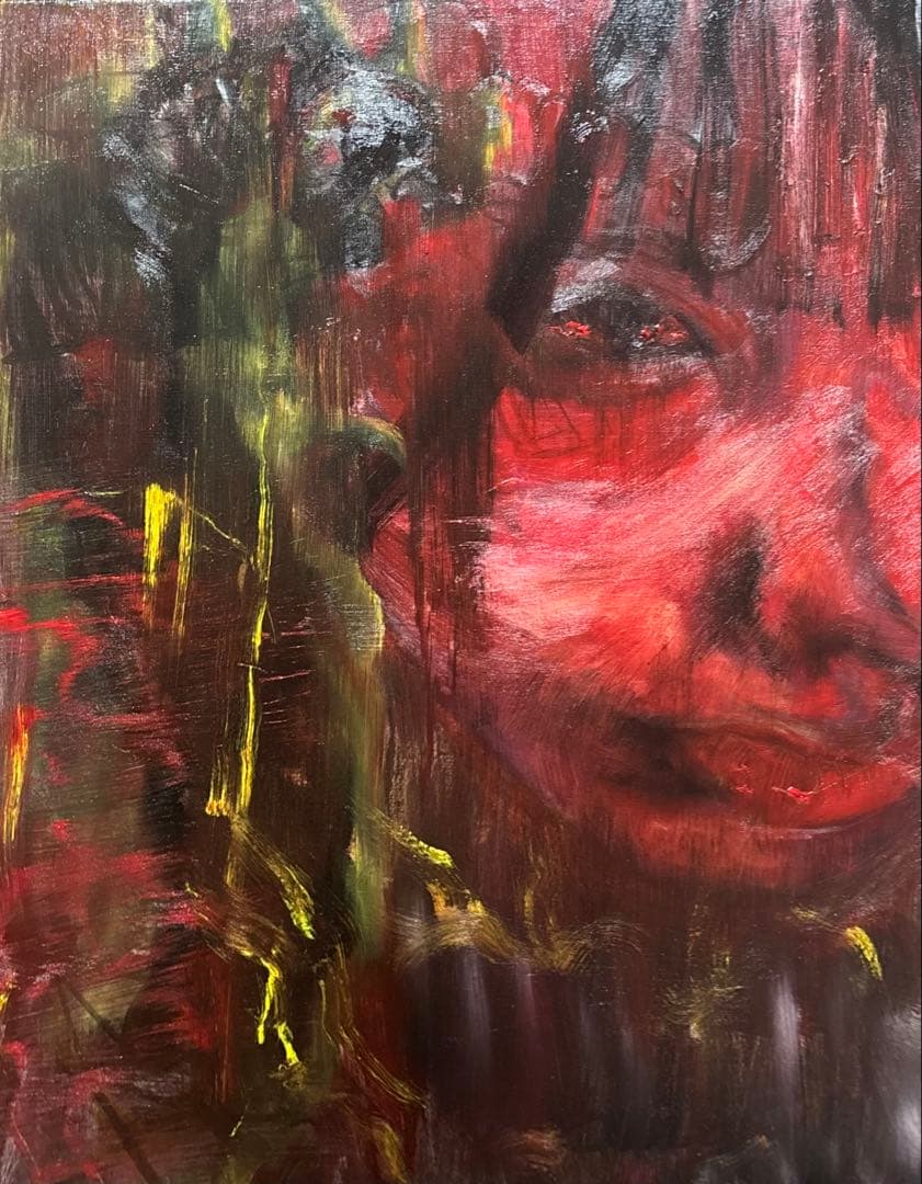 油彩画 「私の中で蠢くもの」 F20 オリジナル 一点物