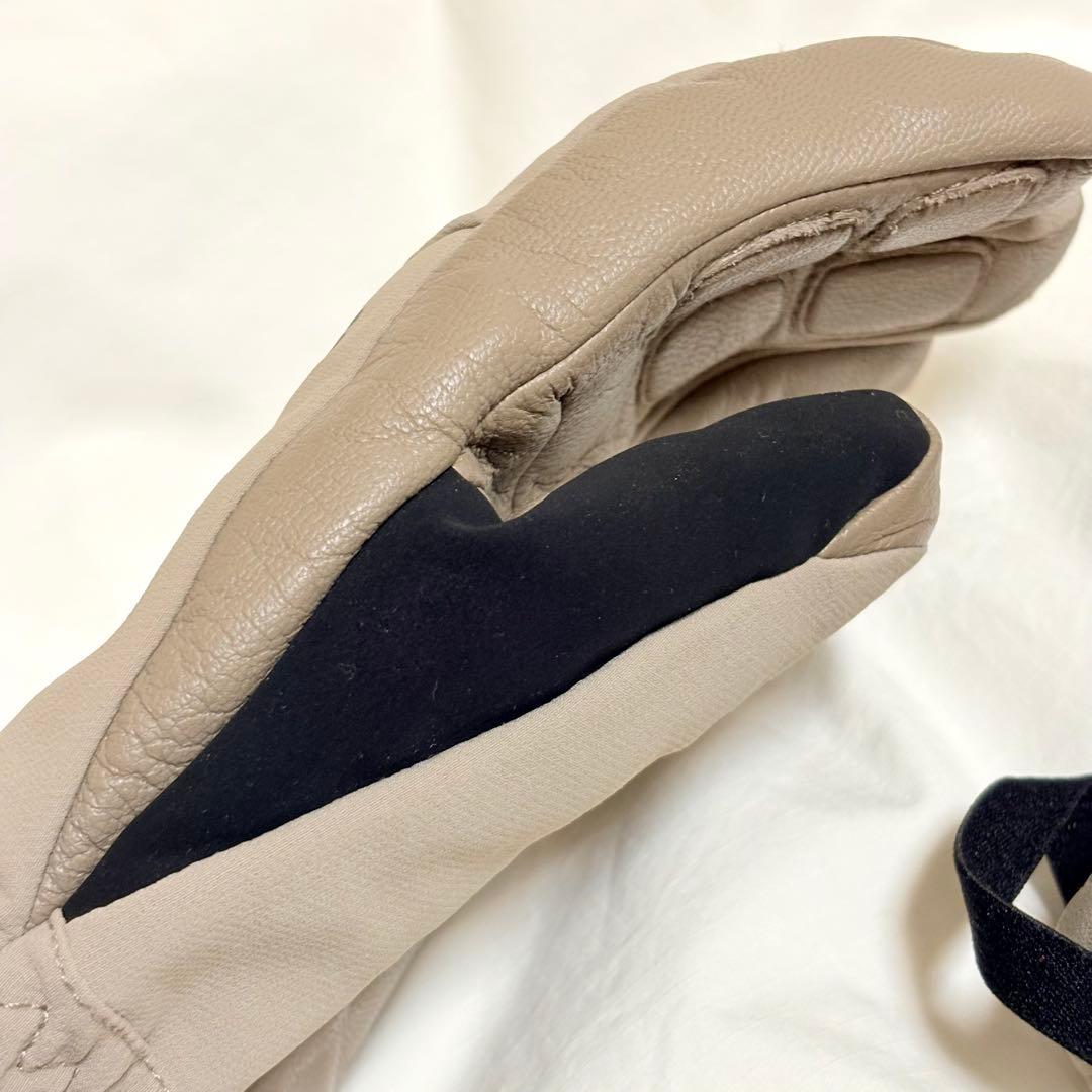 サロモン ゴアテックス グローブ レザー サンドベージュ スキー スノボ