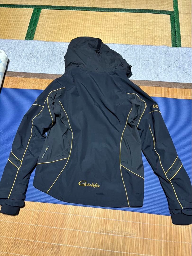 がまかつ ゴアテックス レインスーツ GM-3603 ブラック×ゴールドLサイズ