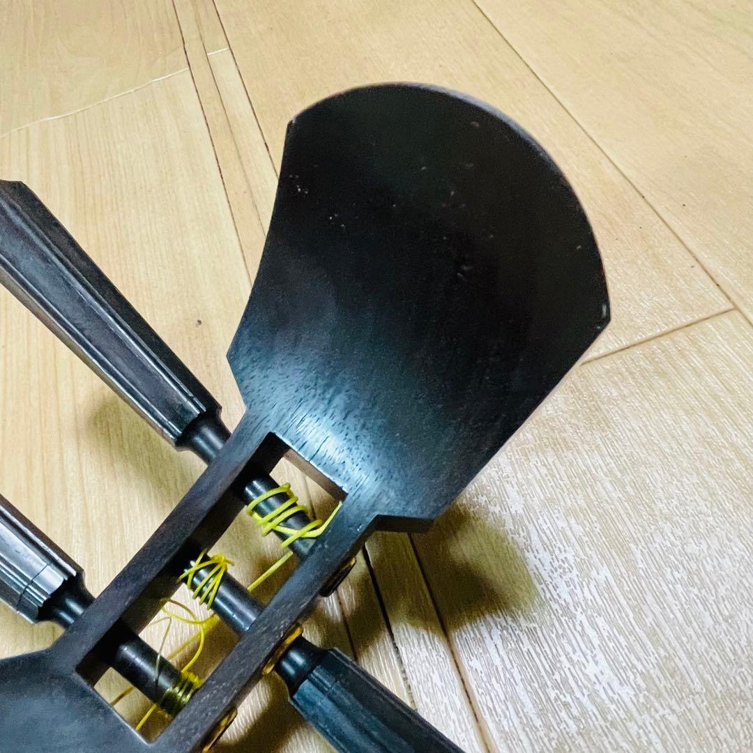 津軽三味線　紅木　金細　現状品