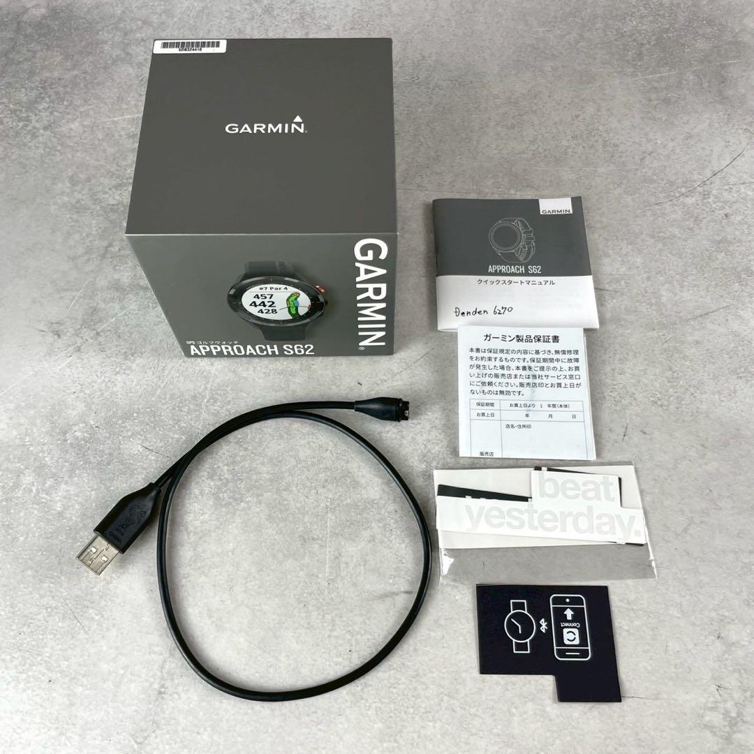 美品 箱 付属品付✨GARMIN Approach S62 ゴルフGPSウォッチ