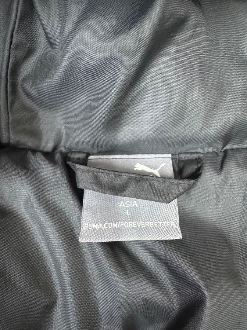 プーマ ダウンハーフコート 黒 Lサイズ