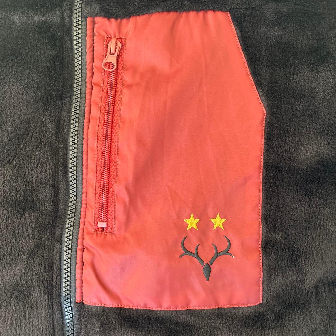 鹿島アントラーズ 長袖 フリース ジャケット 黒 赤 XL