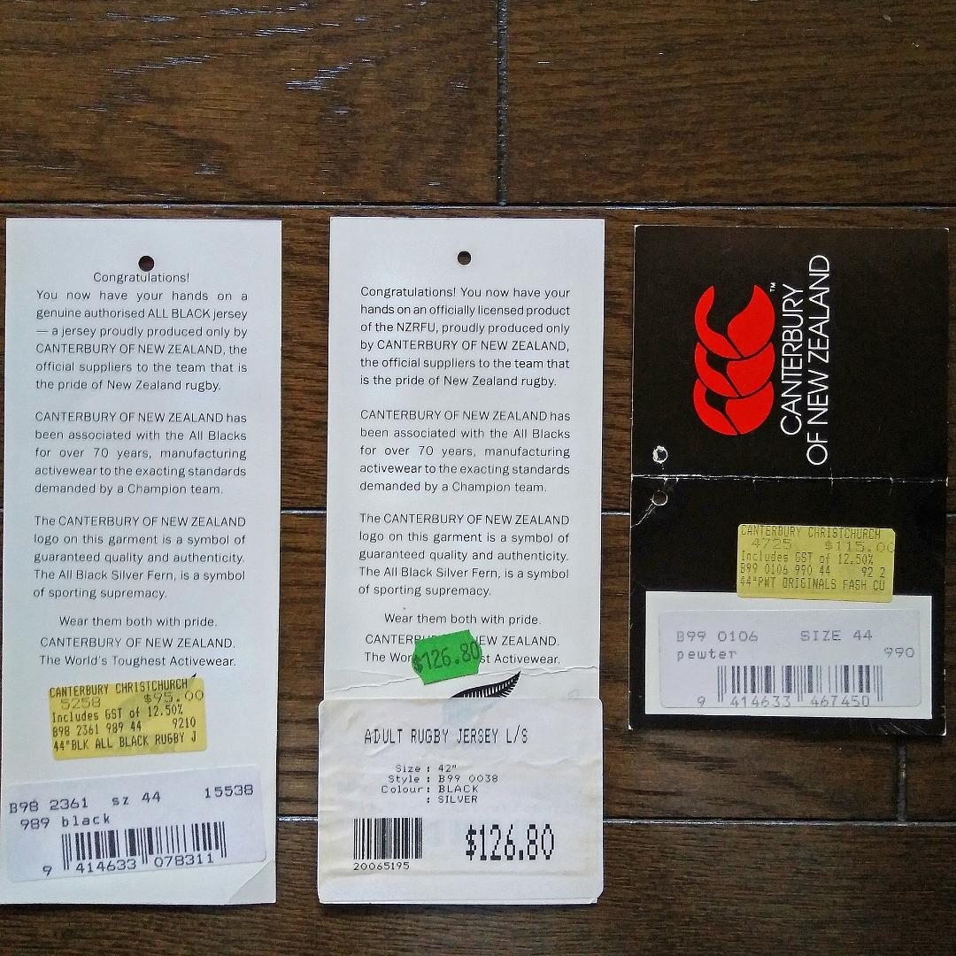 CANterbury ALL BLACKS ラガーシャツを３着まとめて