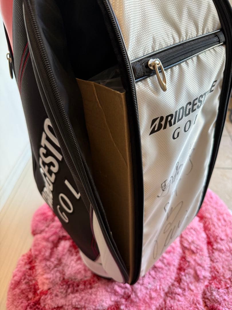 BRIDGESTONE GOLF キャディバッグ 馬場咲希と横峰さくらサイン入り