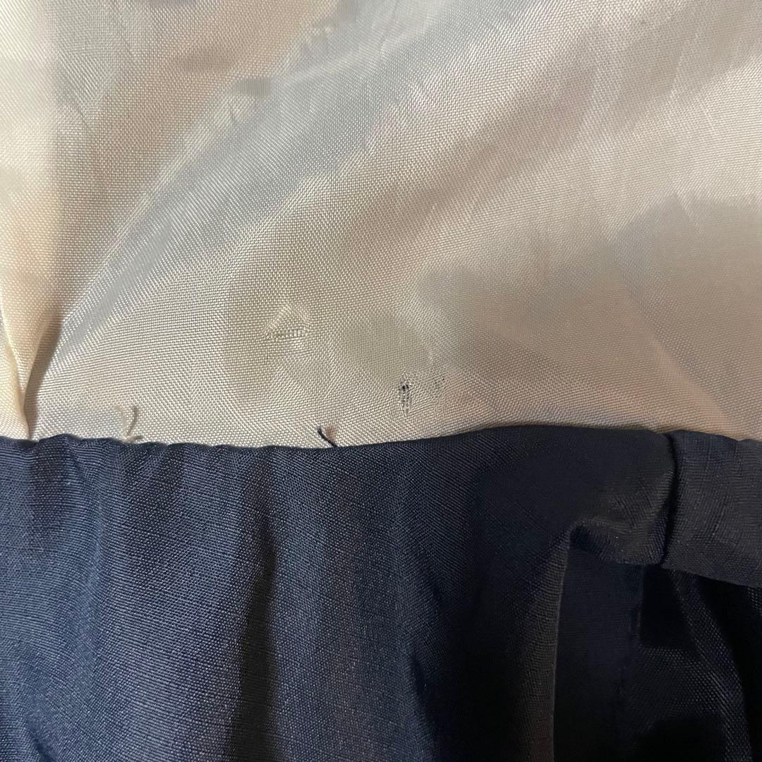 MLB公式ニューヨークヤンキースフード付きナイロンジャケットY2K XLネイビー