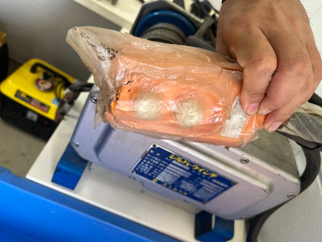 富士製作所　100V 電動ウインチ　180Kg