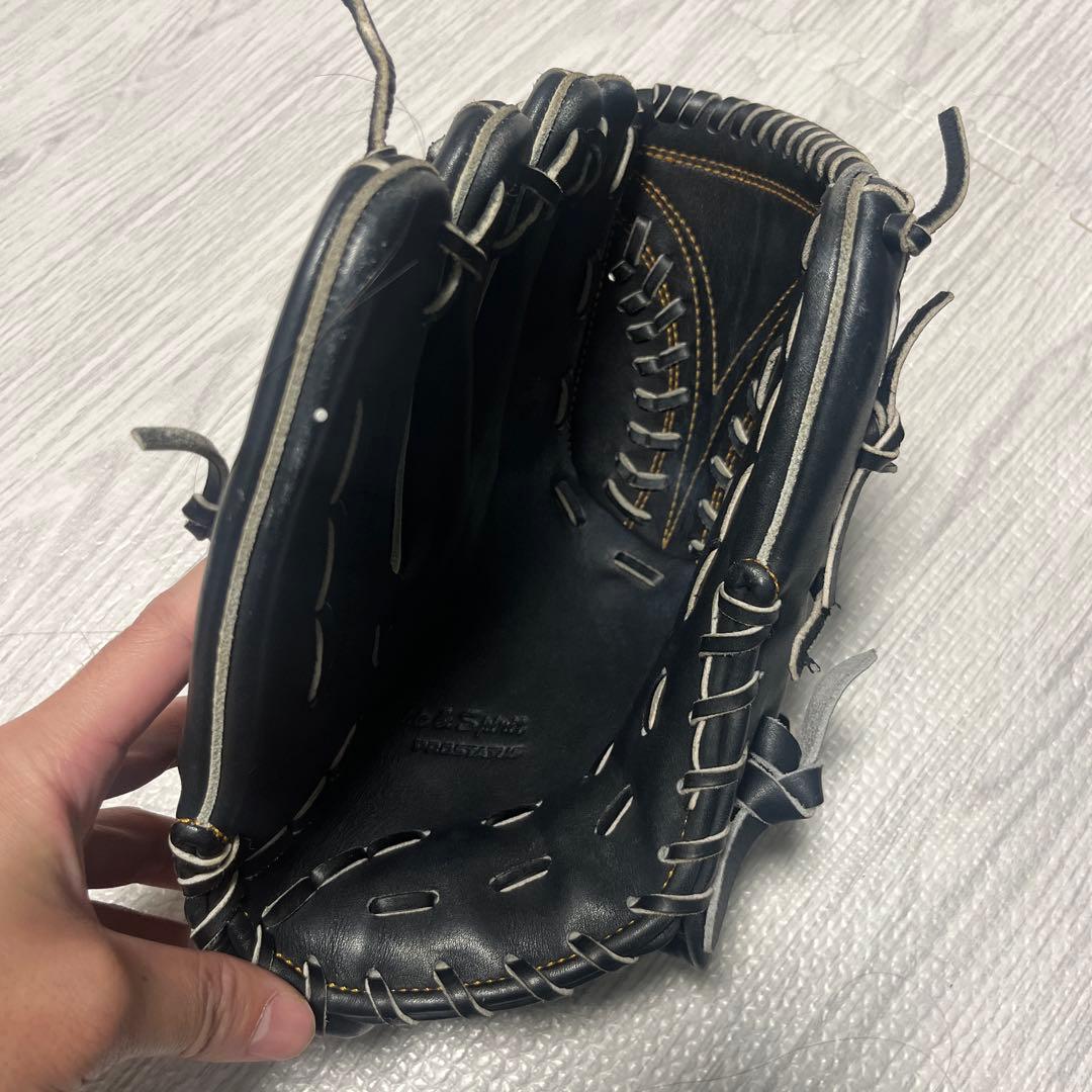 zett プロステイタス 軟式グローブ 黒　投手用
