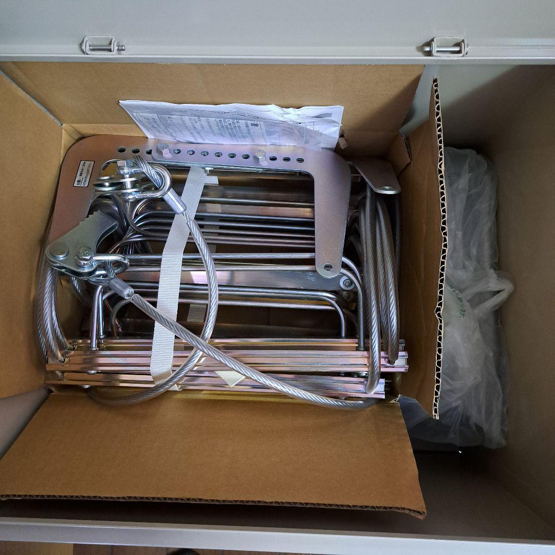 ORIRO避難はしご 2階・3階対応 避難セット付き 専用BOX発送　防災　避難